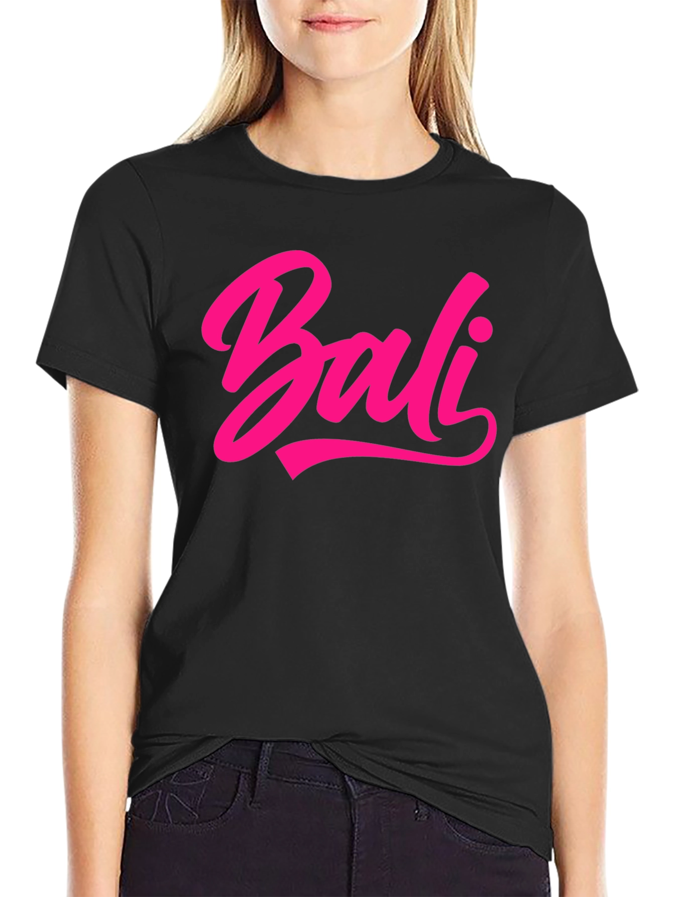 Bali Script Graphic Tee - Casual Style