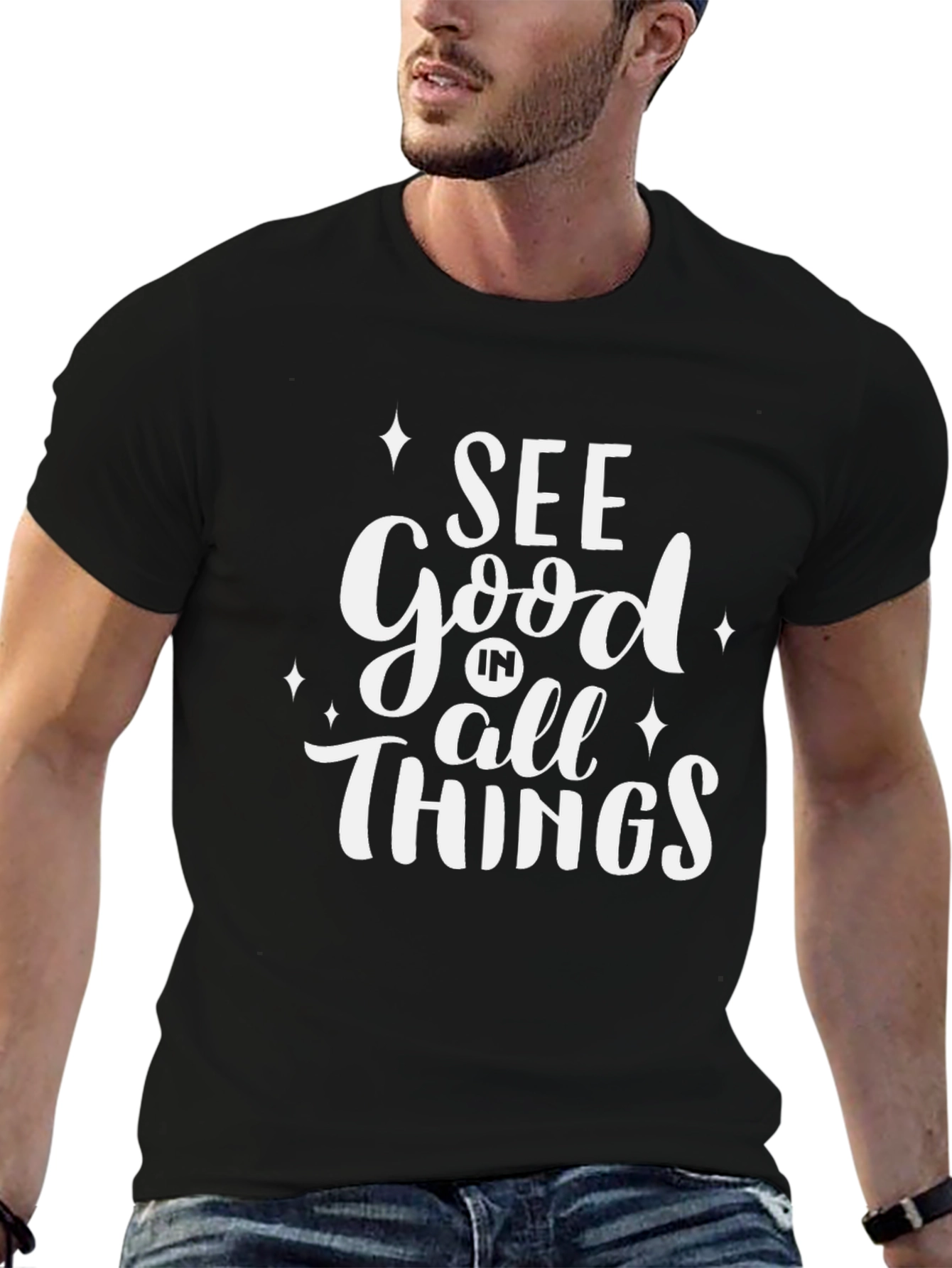 See Good in All Things Black T-Shirt