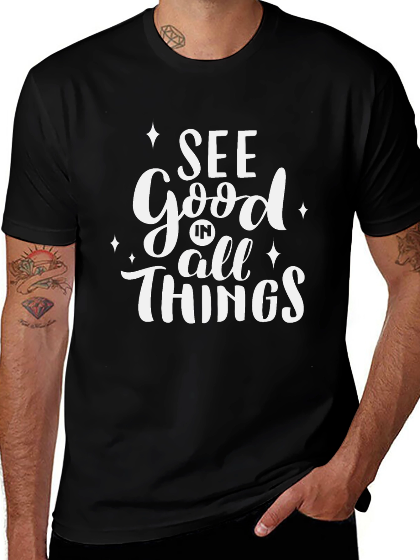 See Good in All Things Black T-Shirt