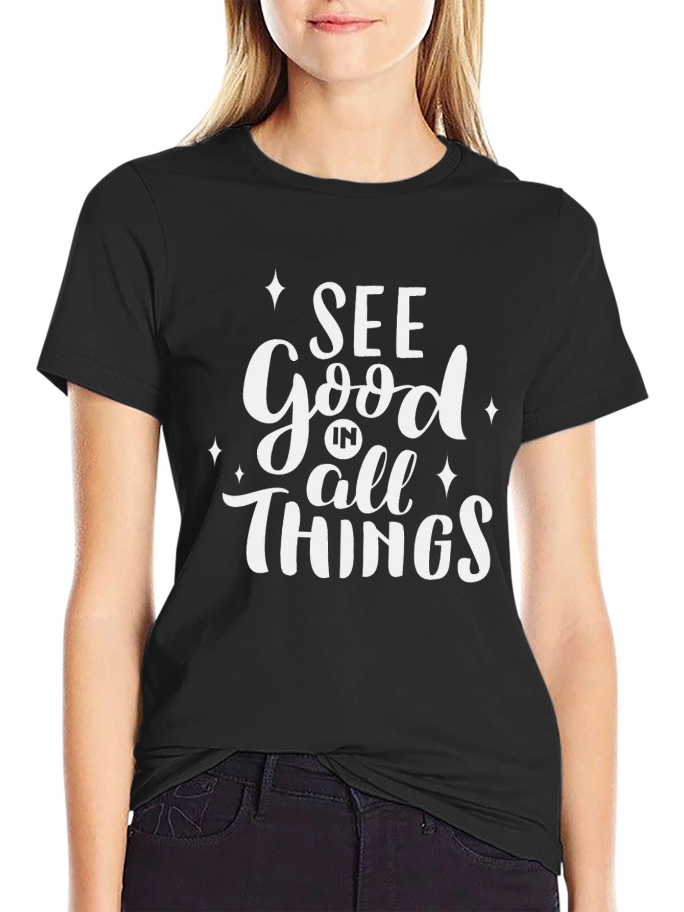 See Good in All Things Black T-Shirt