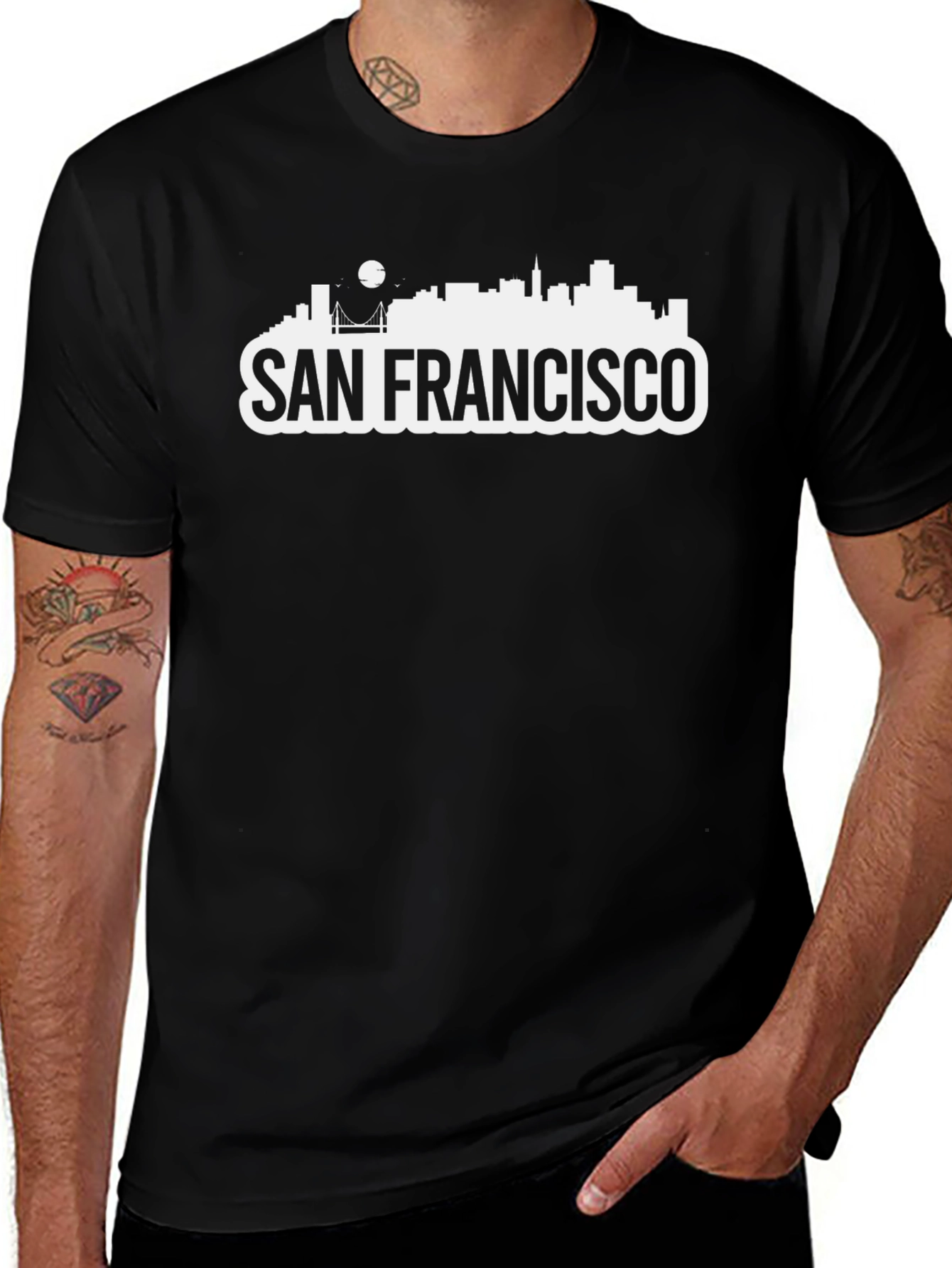 San Francisco Skyline Graphic Tee - Black