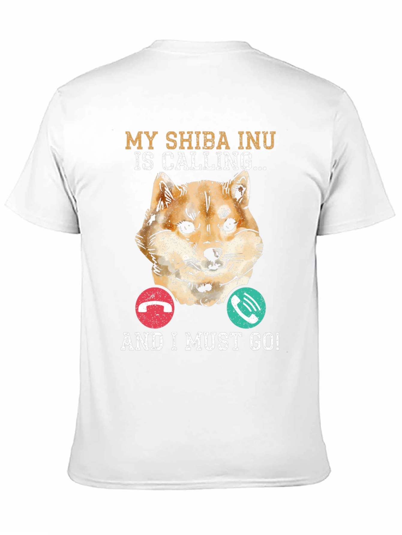 My Shiba Inu is Calling Black T-Shirt