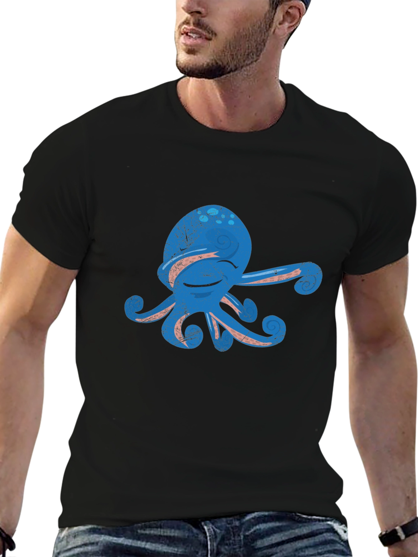 Cool Octopus Graphic Tee - Soft Cotton Blend