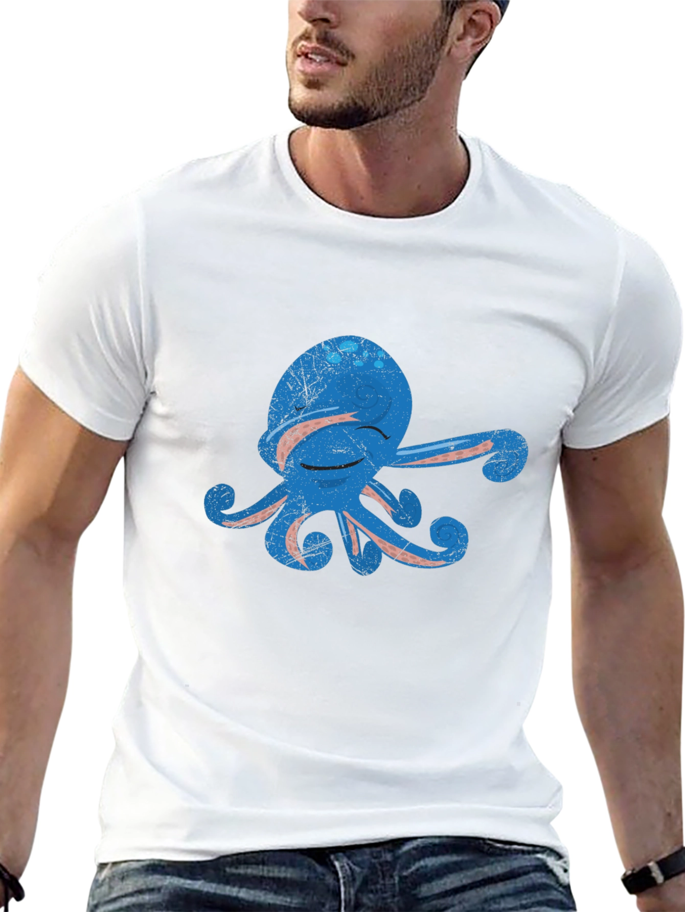 Cool Octopus Graphic Tee - Soft Cotton Blend