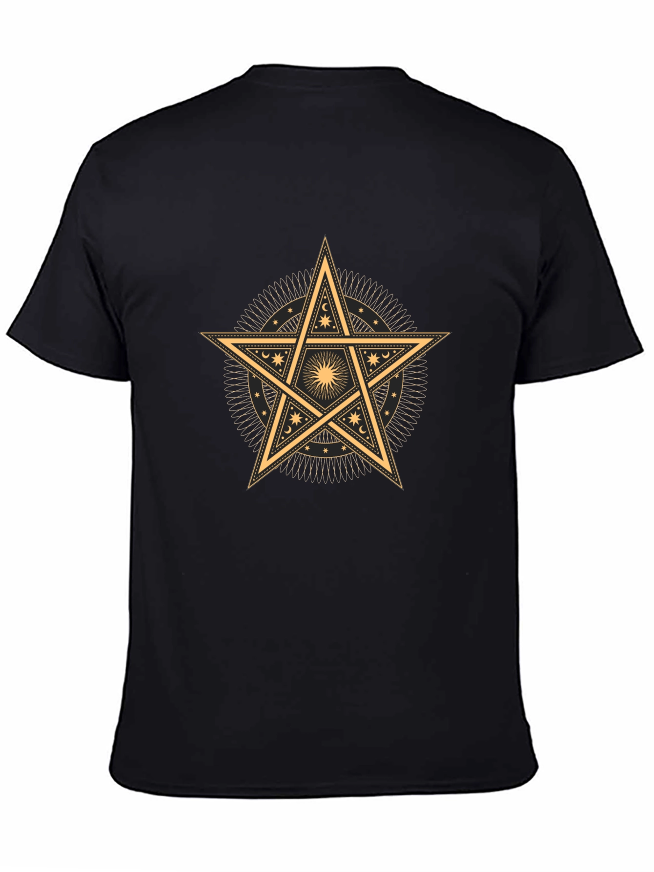 Occult Star Graphic Tee - Black Cotton Blend