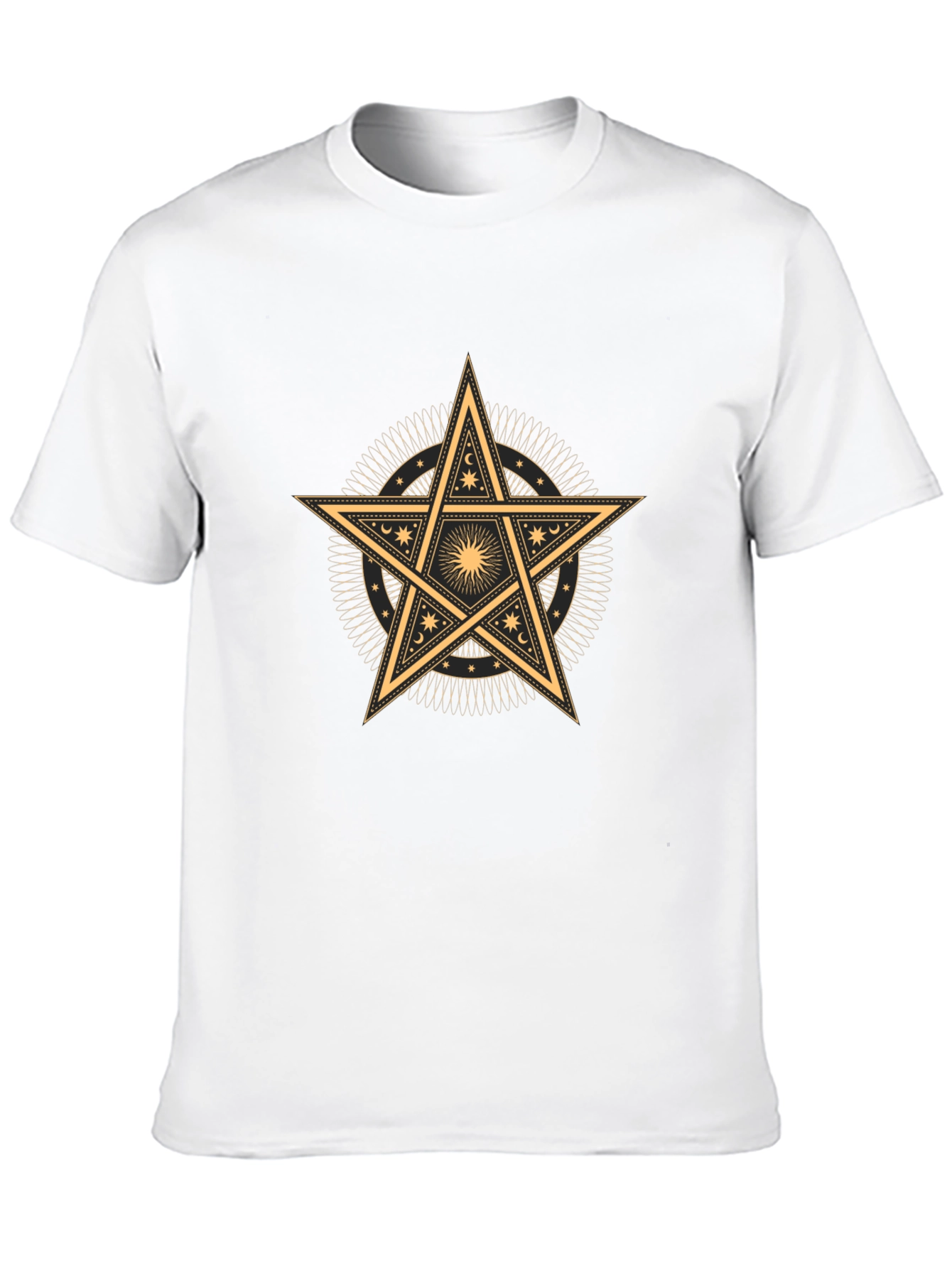 Occult Star Graphic Tee - Black Cotton Blend
