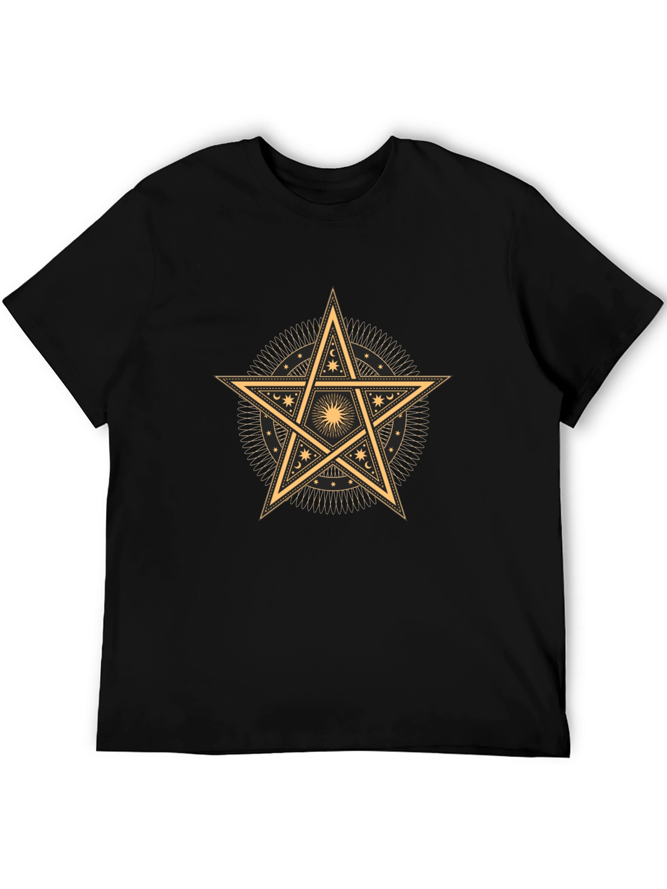 Occult Star Graphic Tee - Black Cotton Blend