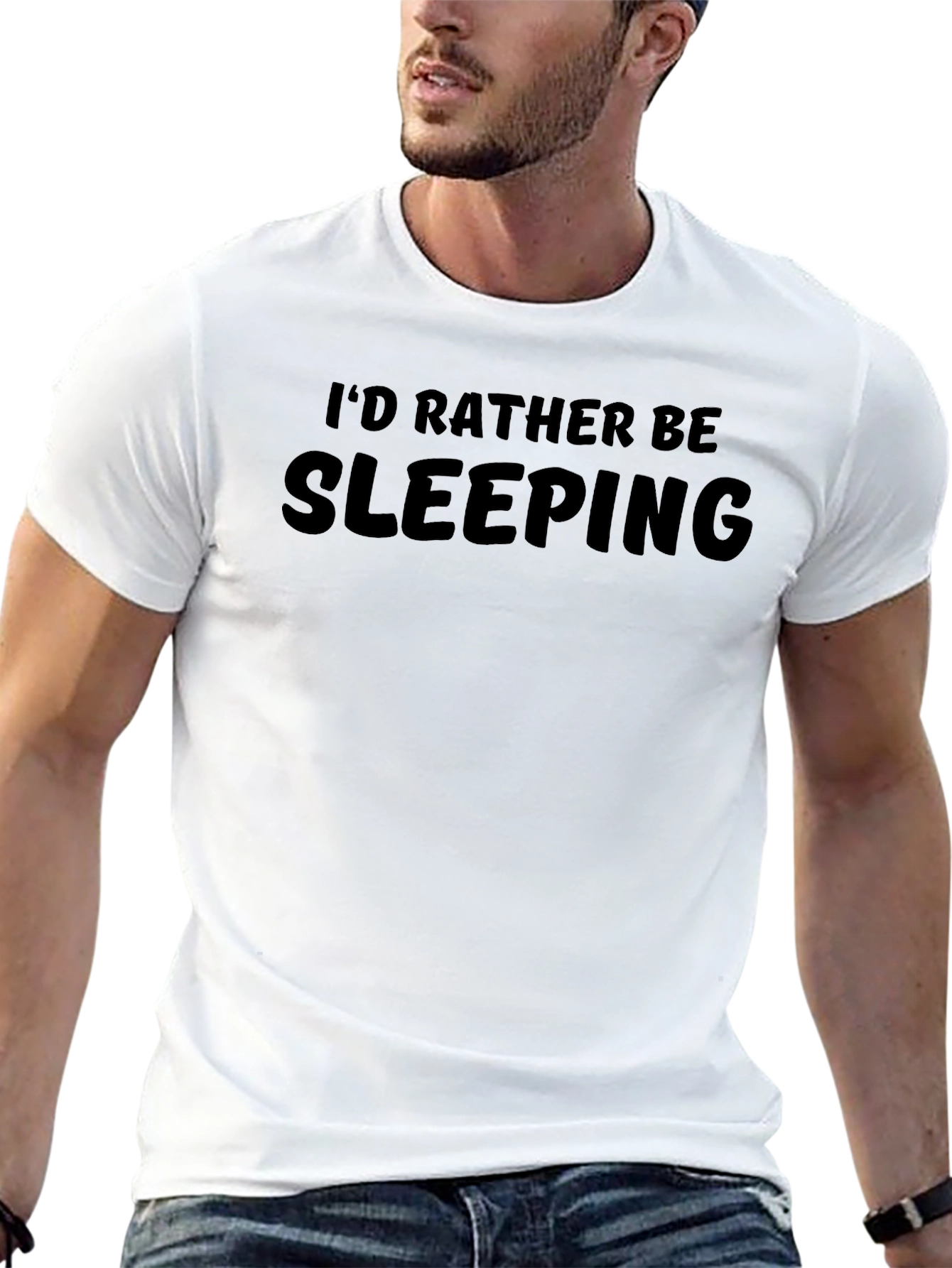 Id Rather Be Sleeping Graphic Tee - Black