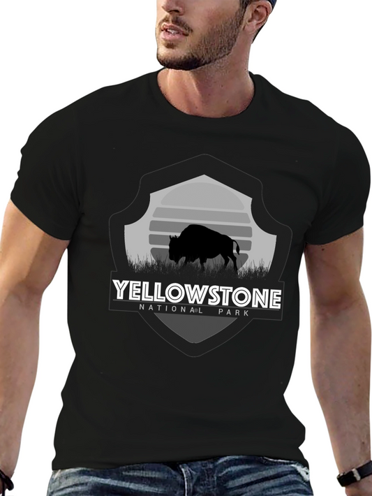 Yellowstone National Park Bison Graphic T-Shirt