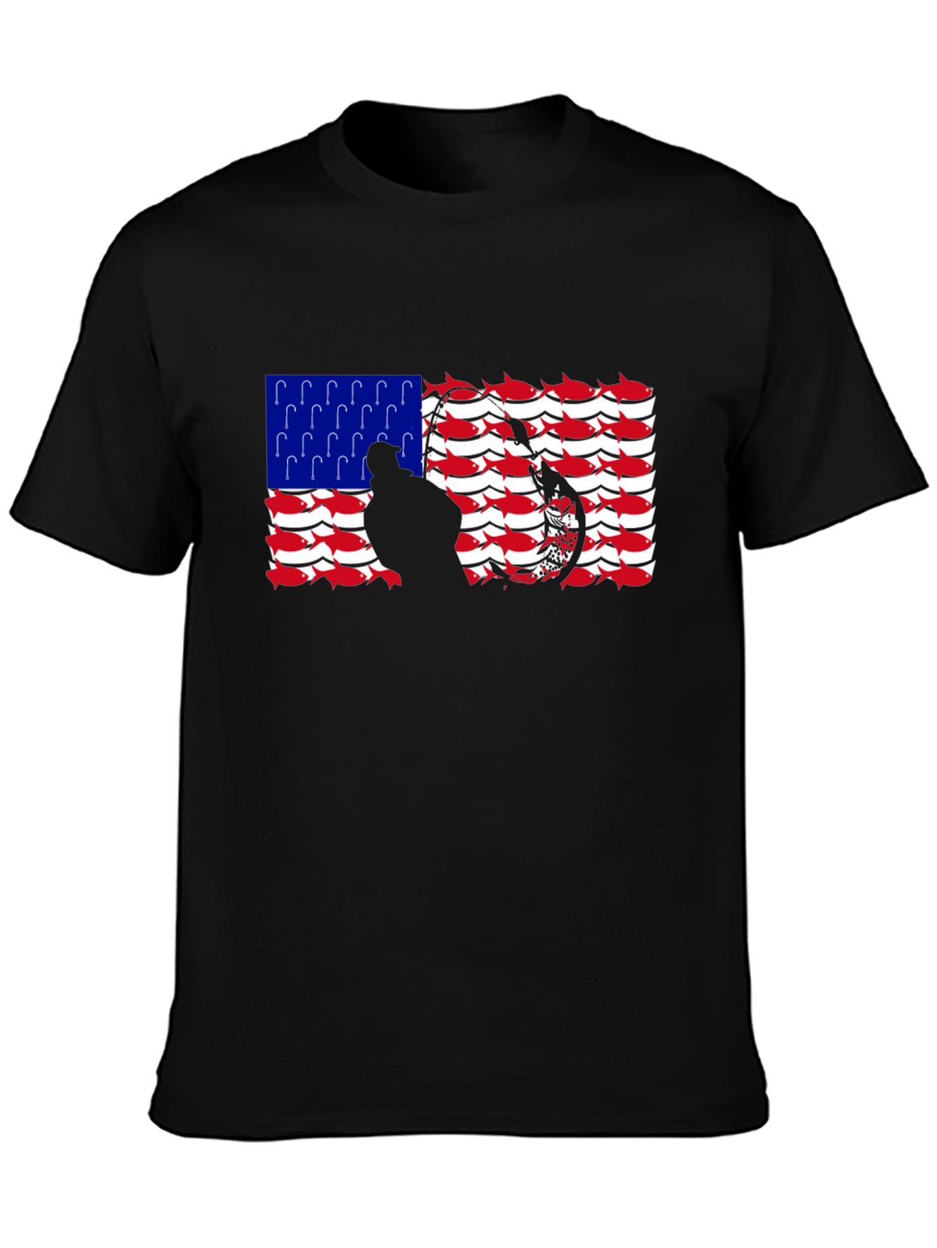 Patriotic Fishing Hook T-Shirt