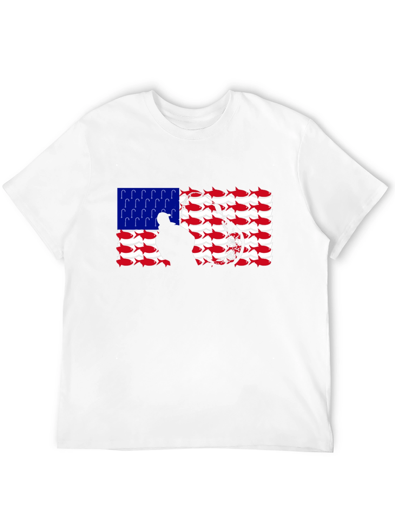 Patriotic Fishing Hook T-Shirt