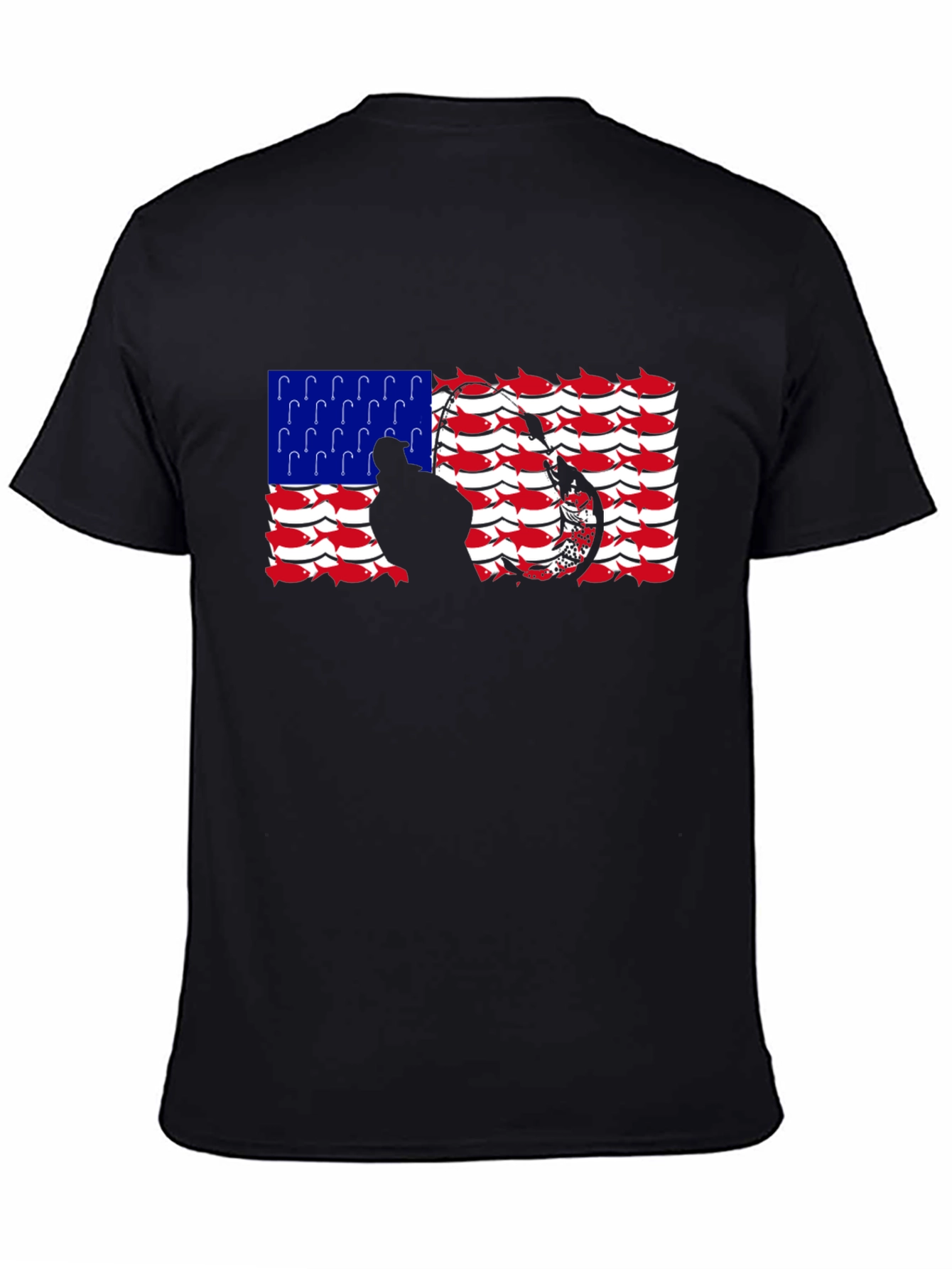 Patriotic Fishing Hook T-Shirt