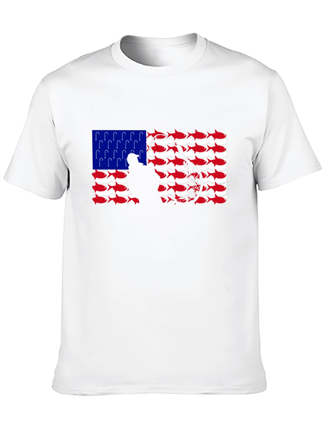 Patriotic Fishing Hook T-Shirt