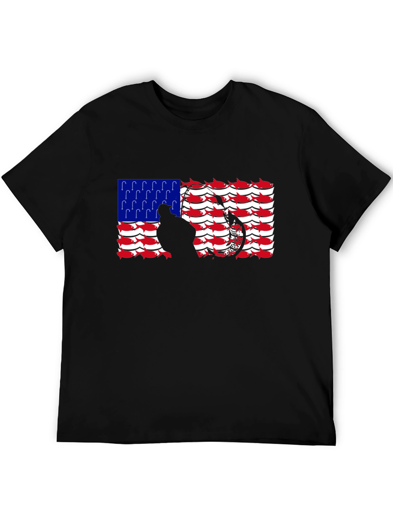 Patriotic Fishing Hook T-Shirt