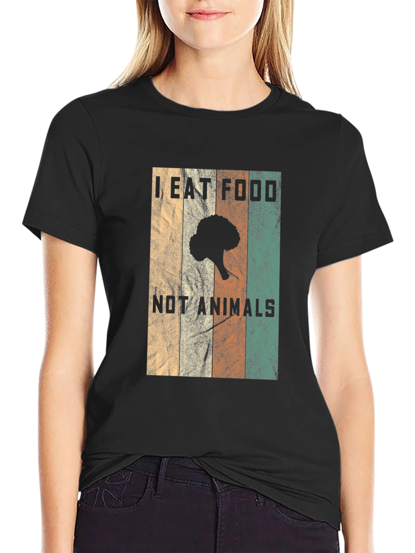 Vegan Broccoli T-Shirt - I Eat Food Not Animals