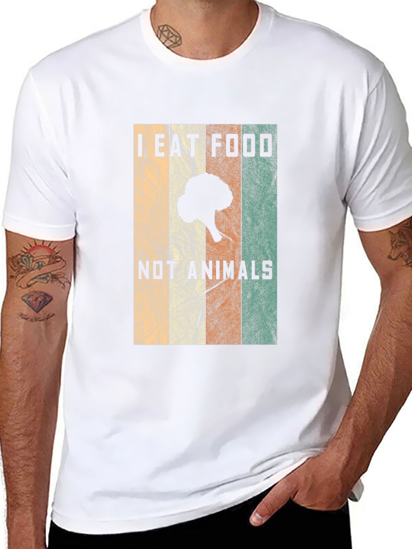 Vegan Broccoli T-Shirt - I Eat Food Not Animals