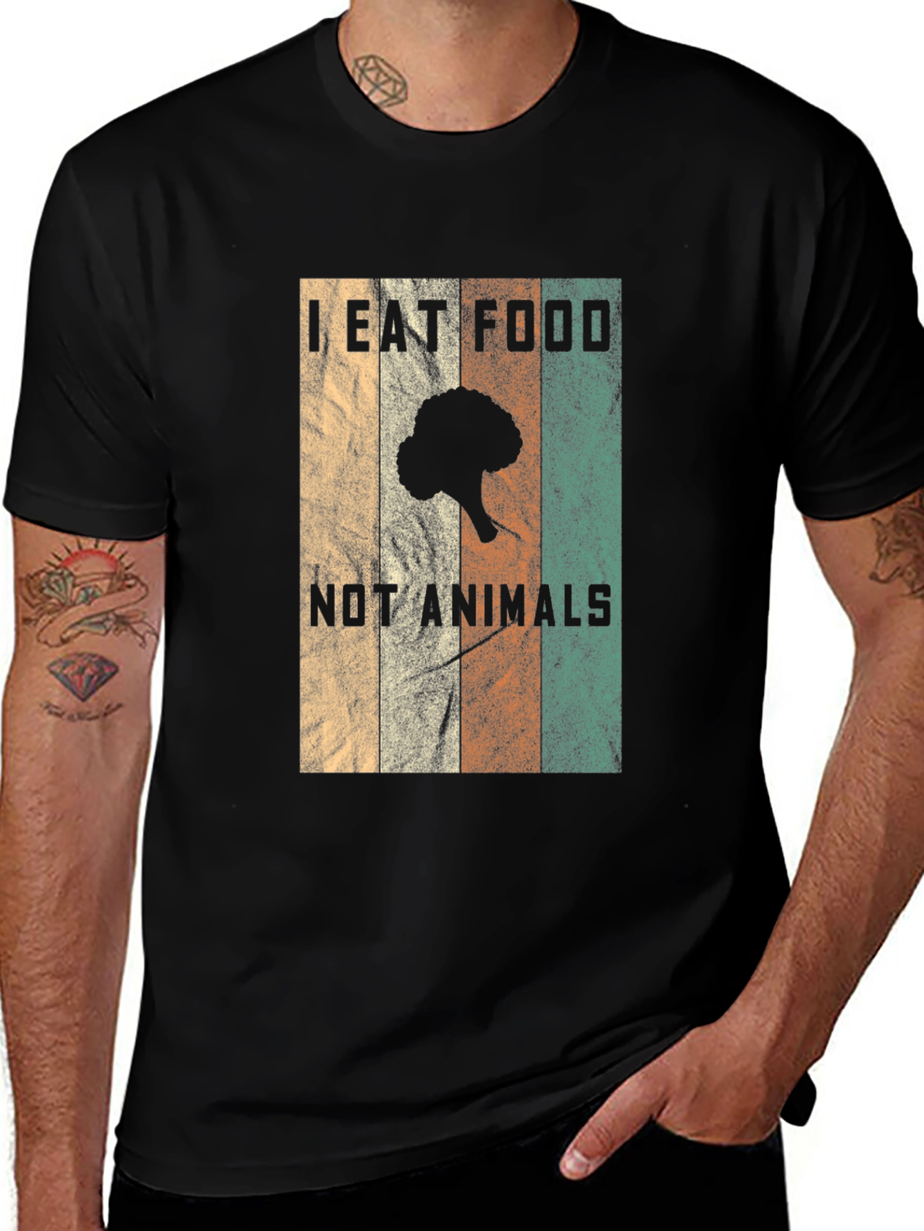 Vegan Broccoli T-Shirt - I Eat Food Not Animals