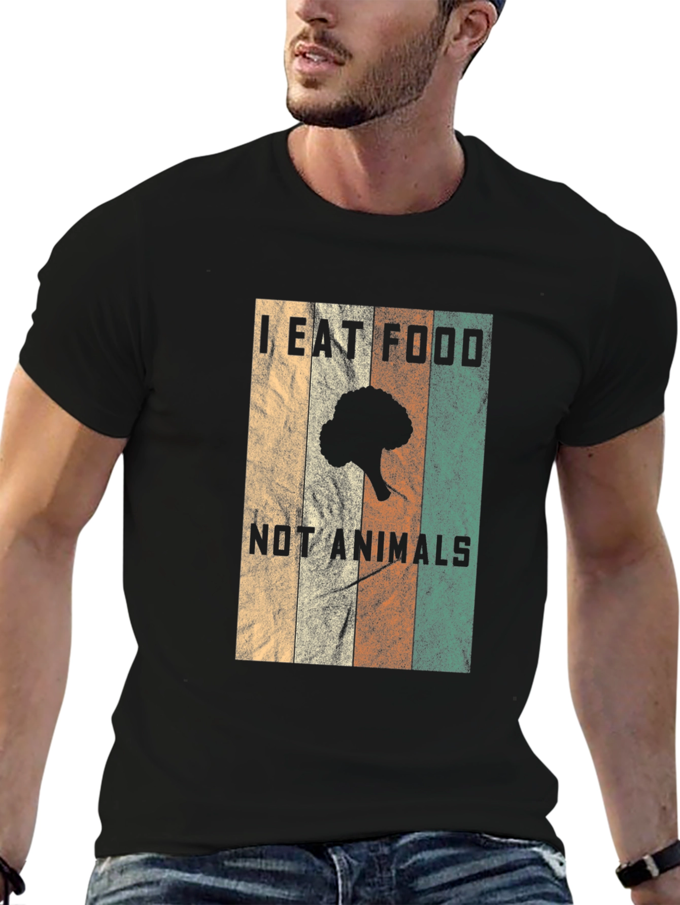 Vegan Broccoli T-Shirt - I Eat Food Not Animals
