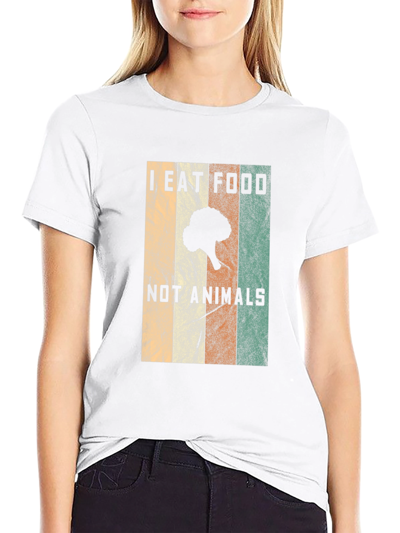 Vegan Broccoli T-Shirt - I Eat Food Not Animals