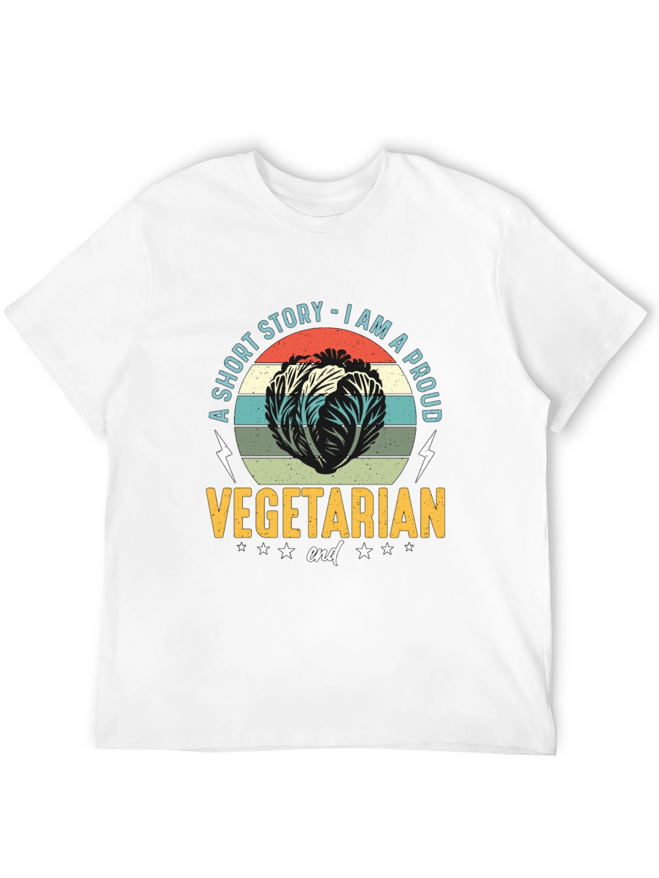Proud Vegetarian T-Shirt - Cabbage Design