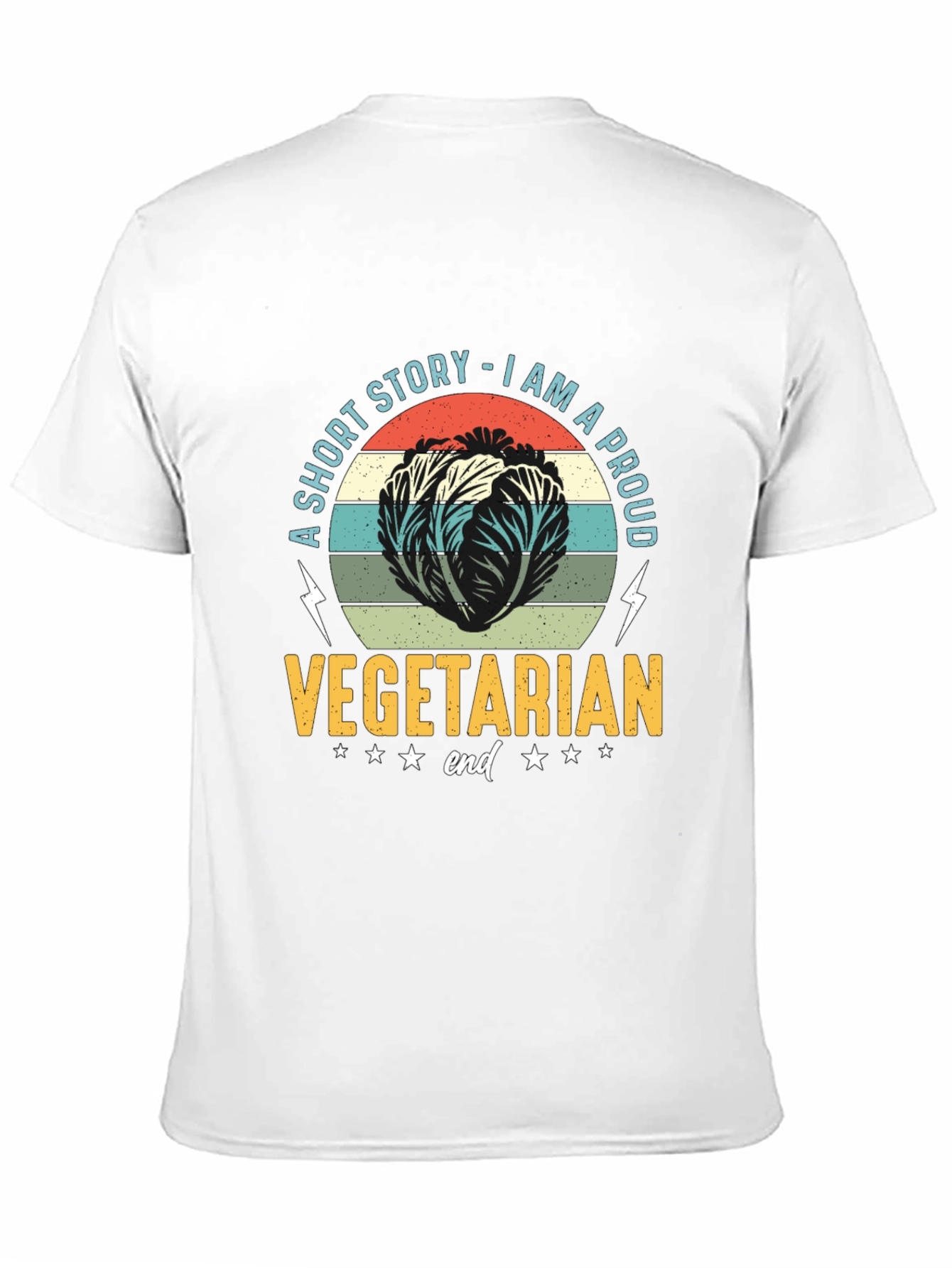 Proud Vegetarian T-Shirt - Cabbage Design