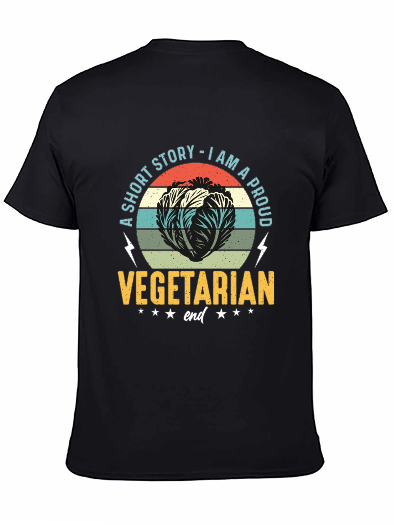 Proud Vegetarian T-Shirt - Cabbage Design