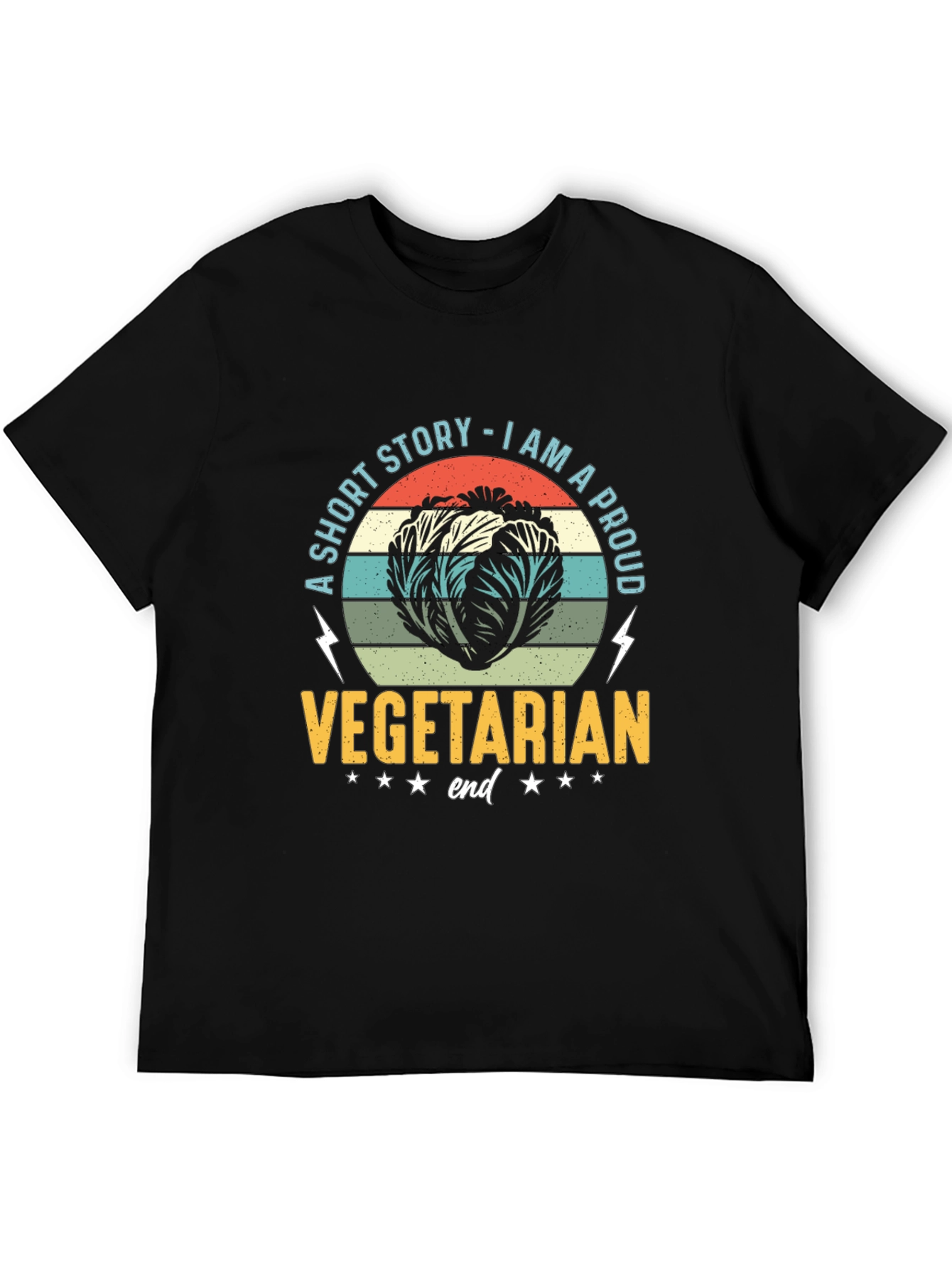 Proud Vegetarian T-Shirt - Cabbage Design