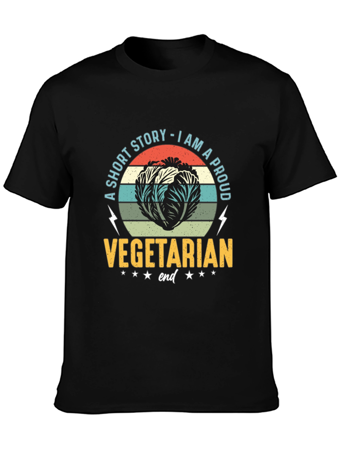 Proud Vegetarian T-Shirt - Cabbage Design