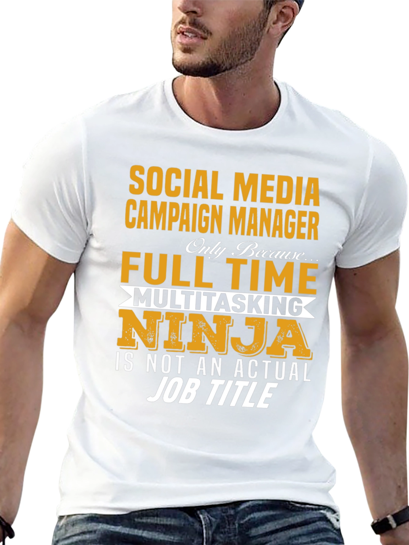 Social Media Manager Full Time Ninja T-Shirt