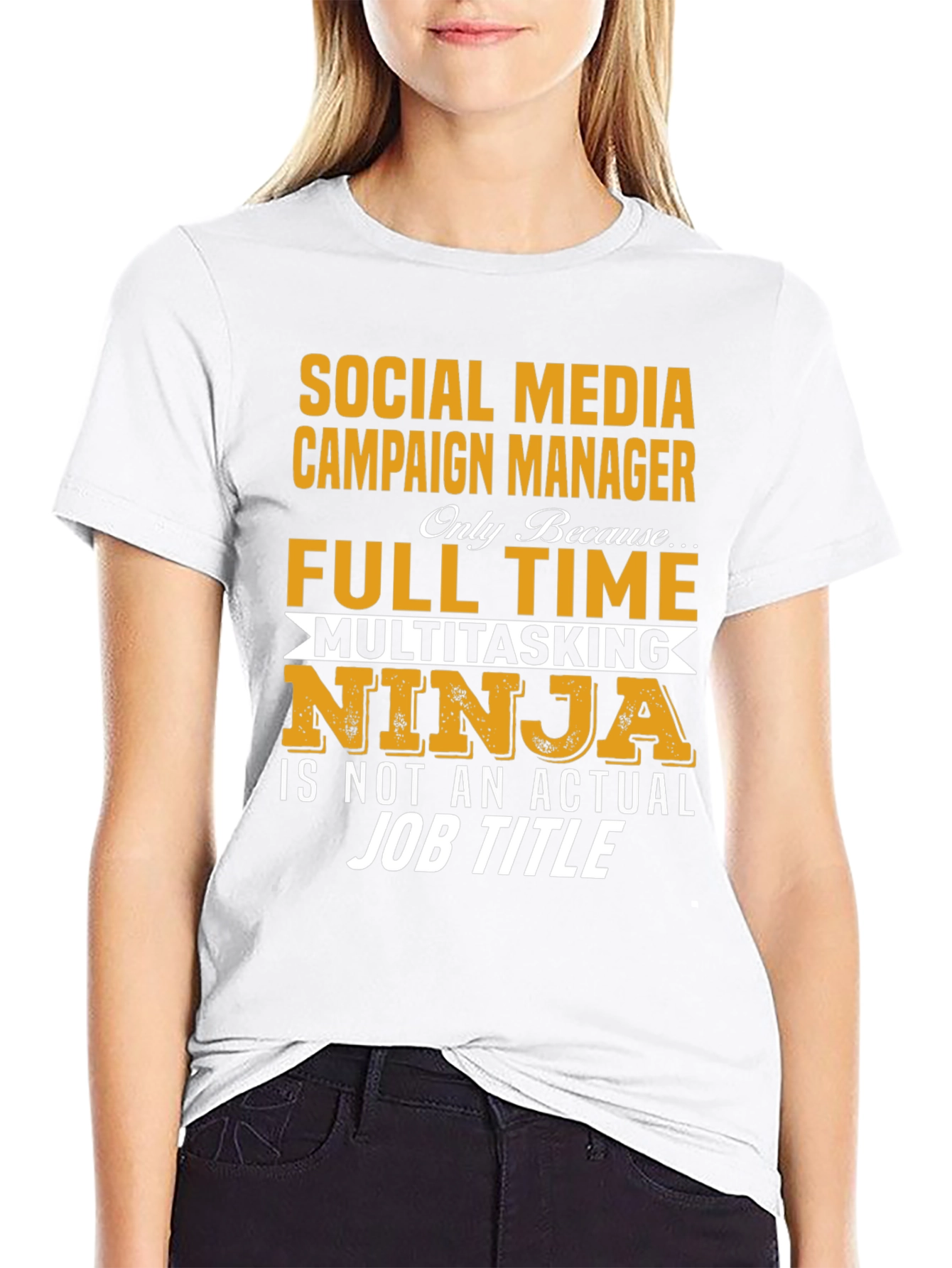 Social Media Manager Full Time Ninja T-Shirt