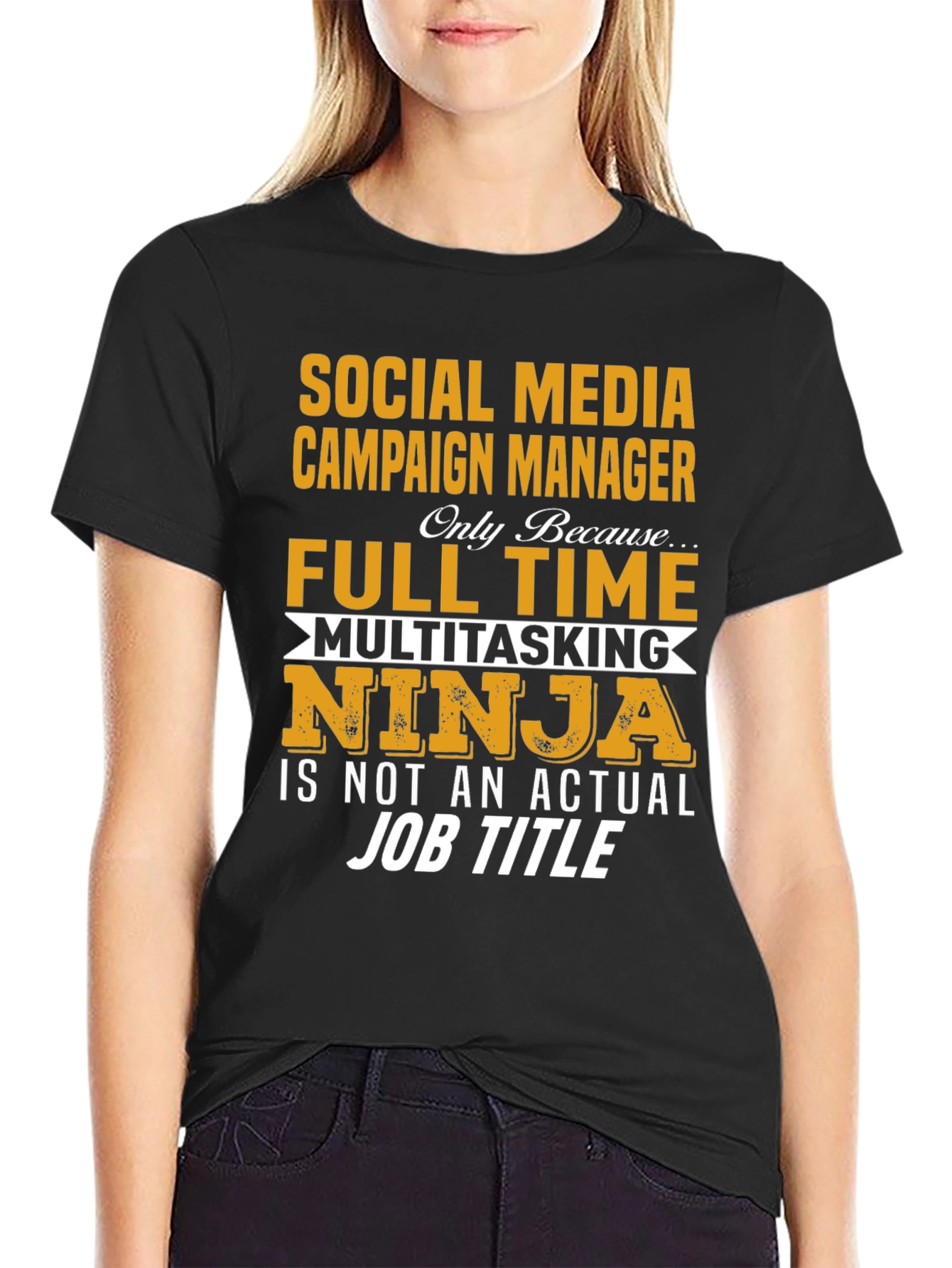 Social Media Manager Full Time Ninja T-Shirt