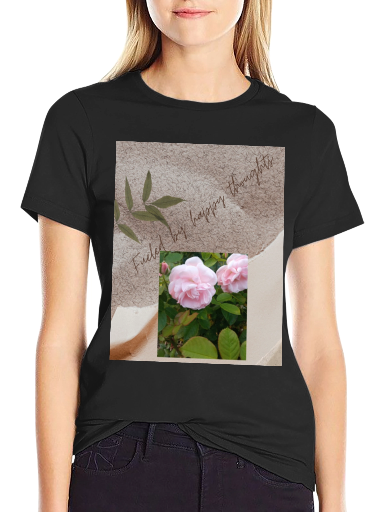Floral Happy Thoughts Graphic T-Shirt