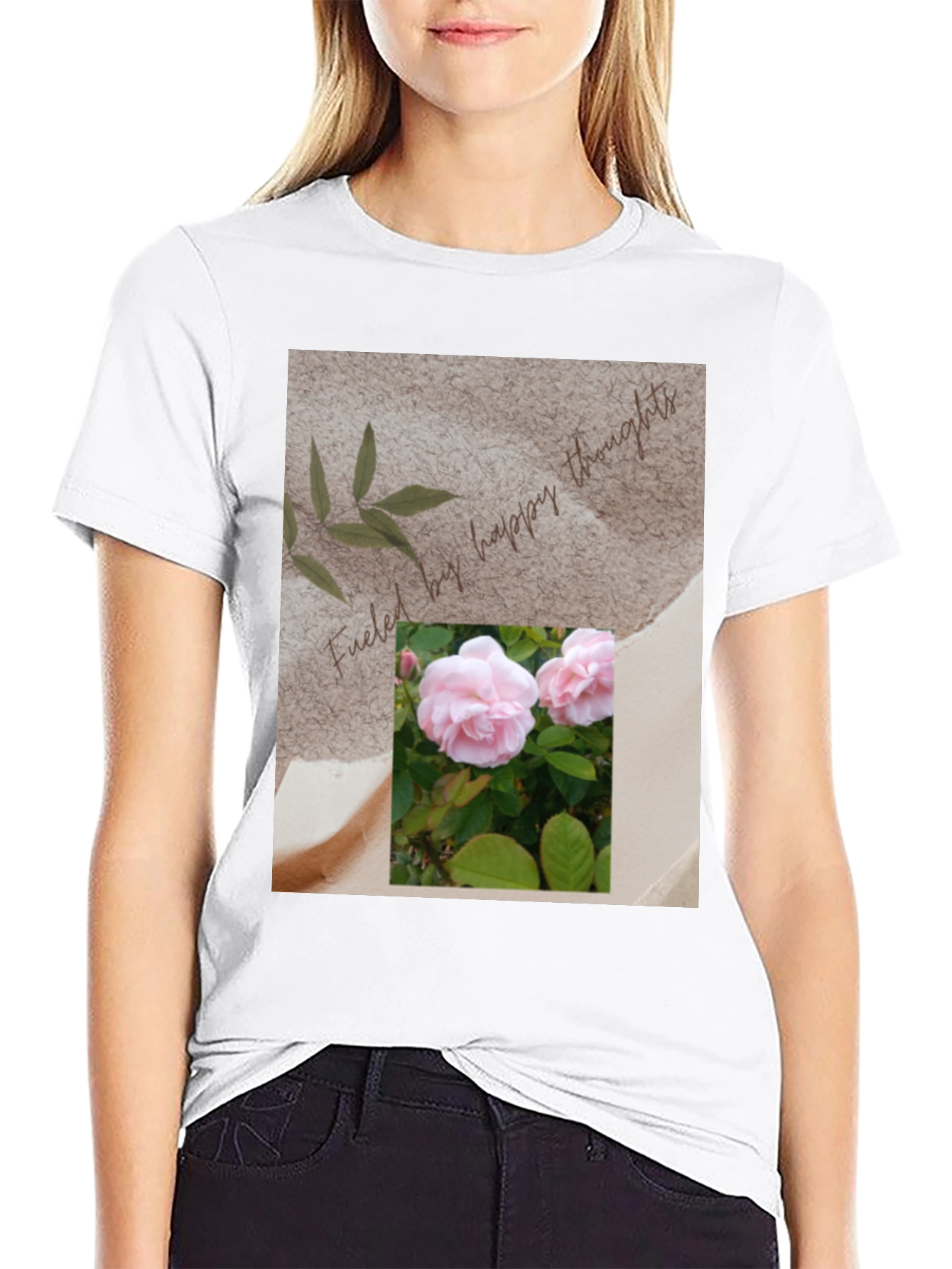 Floral Happy Thoughts Graphic T-Shirt
