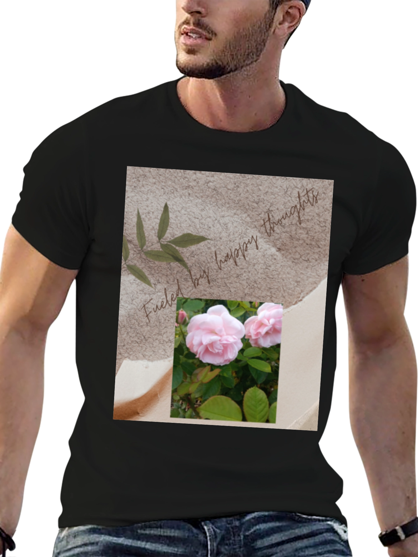 Floral Happy Thoughts Graphic T-Shirt