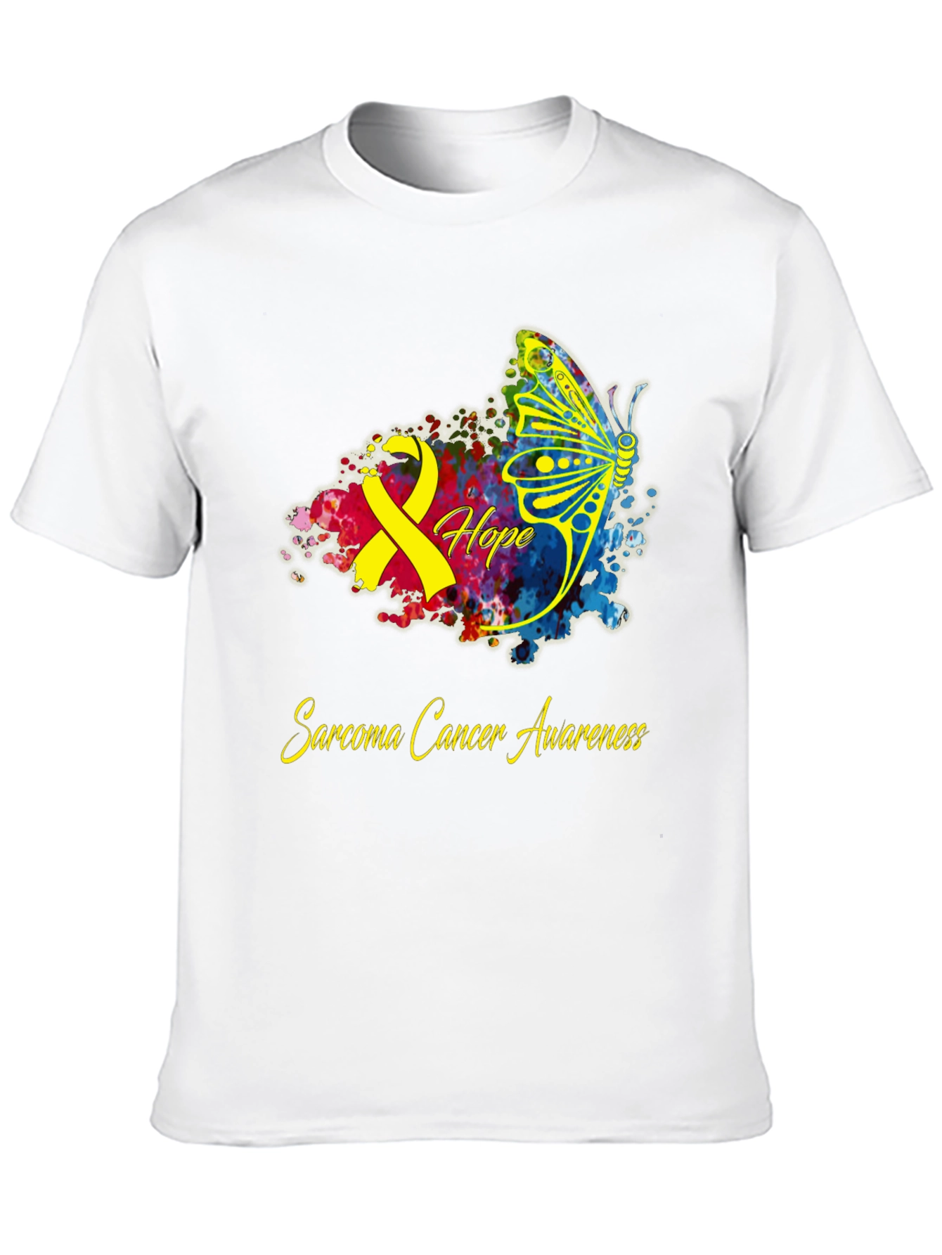 Sarcoma Cancer Awareness Butterfly T-Shirt