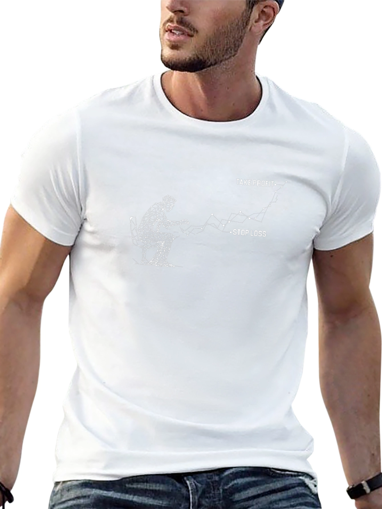 Take Profit T-Shirt: Geometric Trader Design