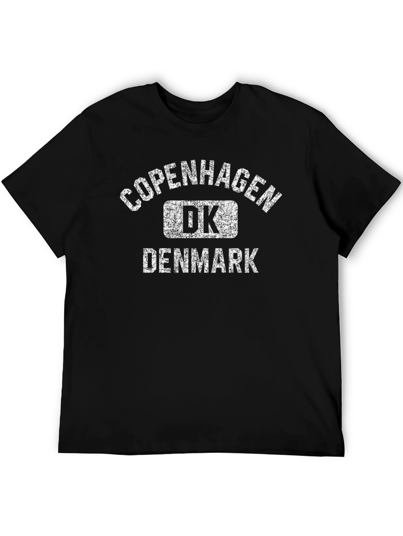 Copenhagen Denmark DK Black Graphic T-Shirt