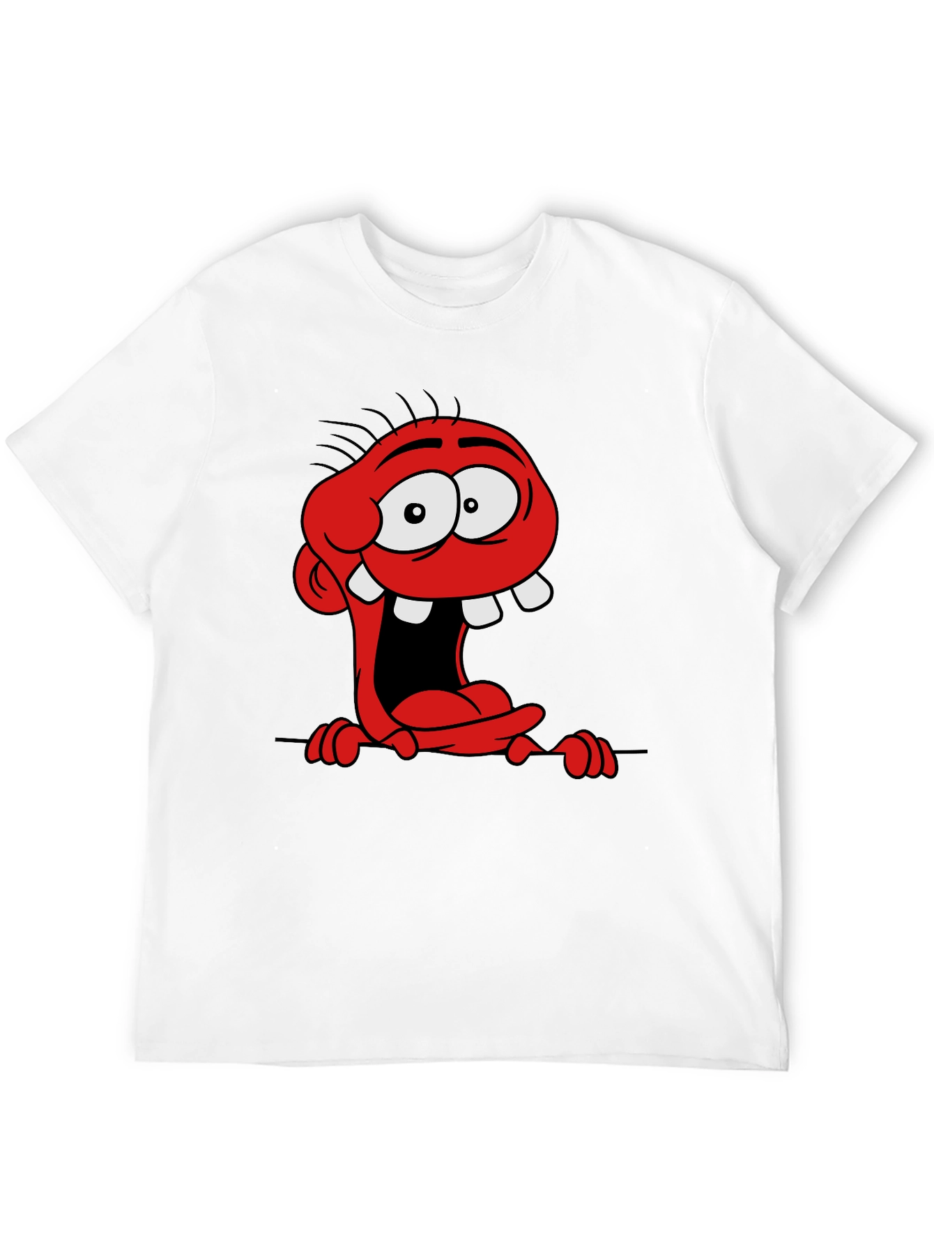 Red Monster Graphic Print T-Shirt