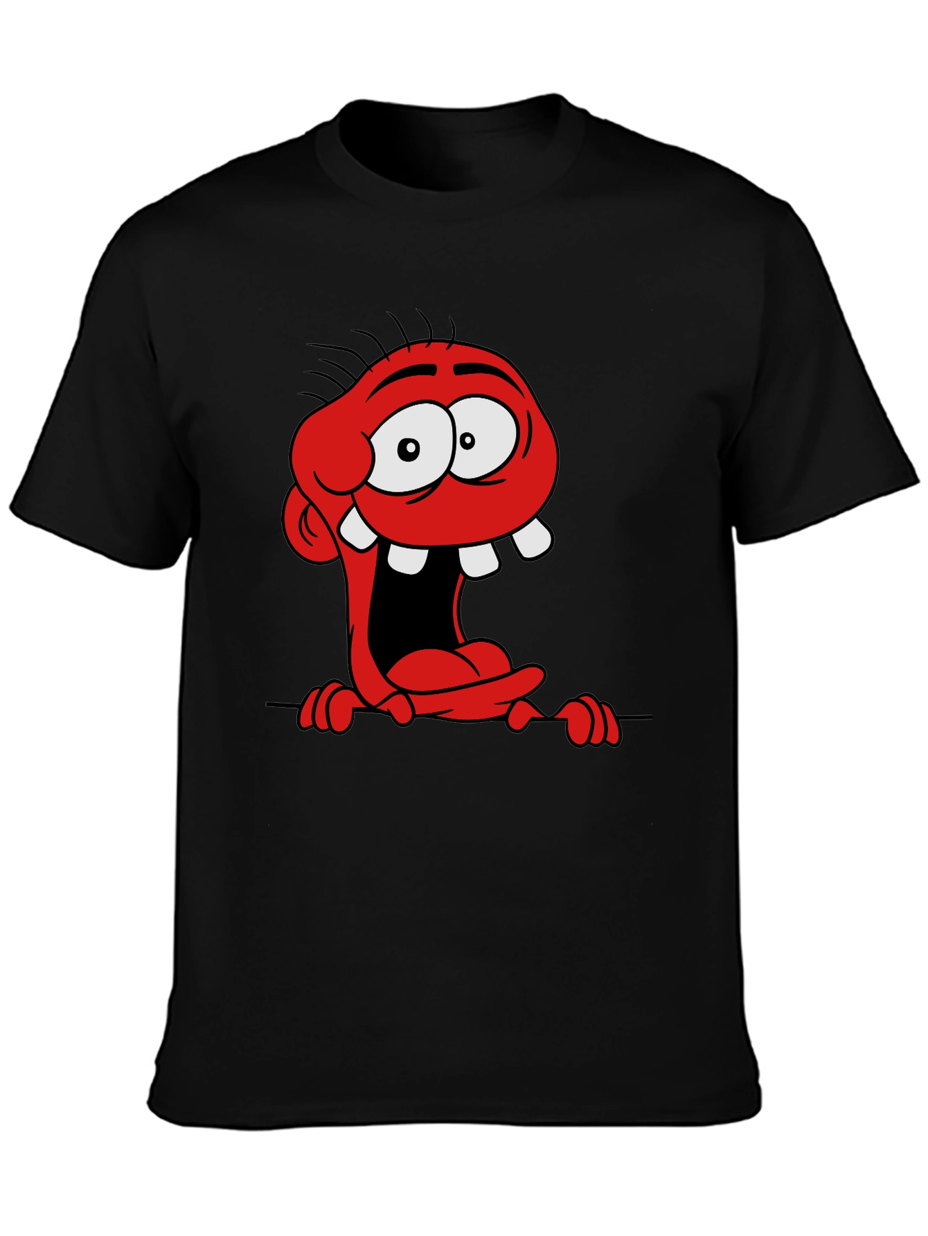 Red Monster Graphic Print T-Shirt