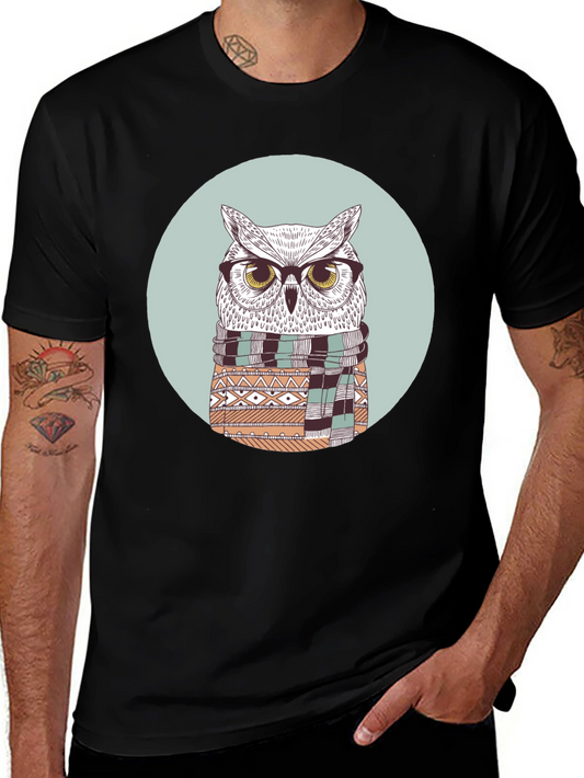 Hipster Owl Graphic Tee - Stylish Bird Lover T-Shirt