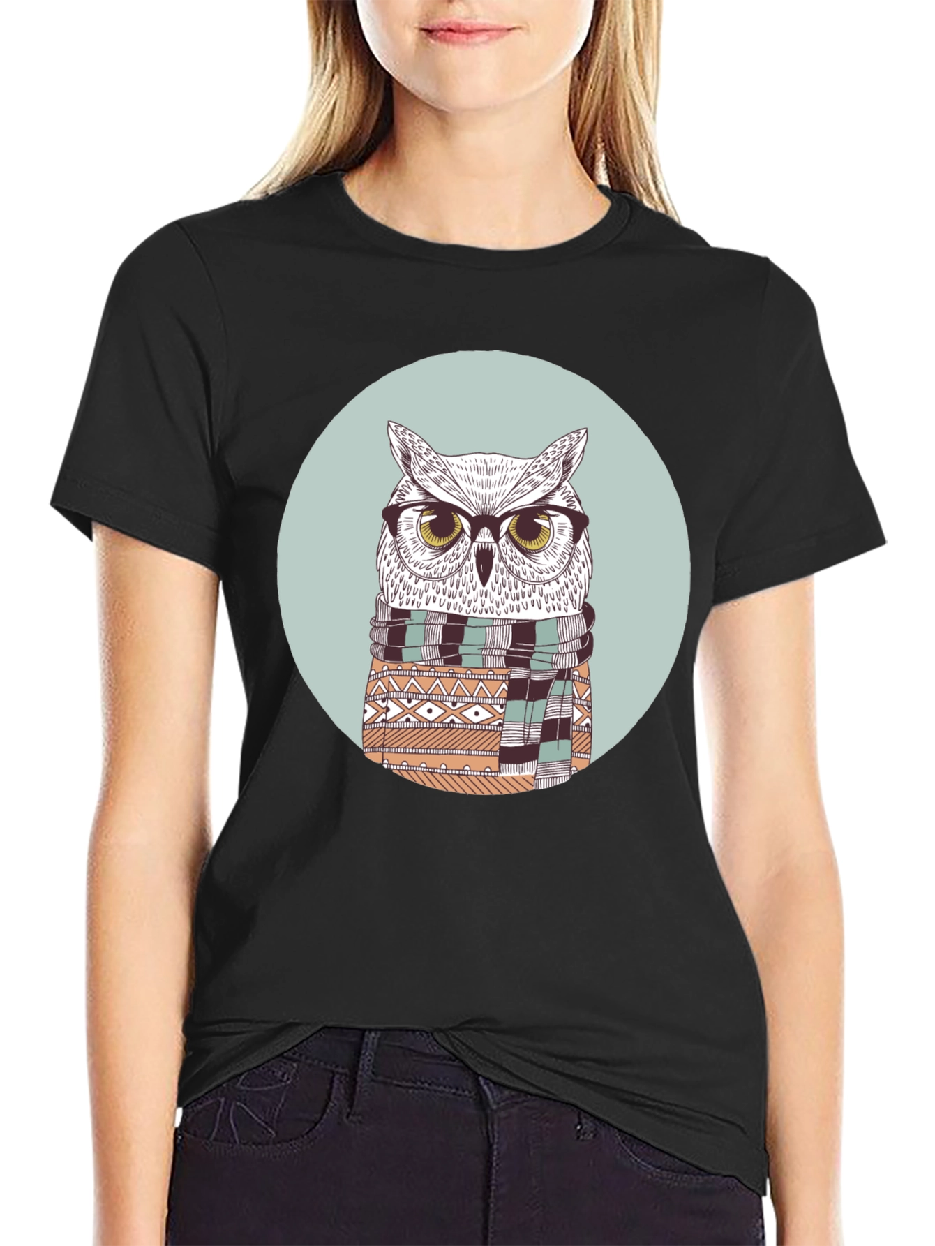 Hipster Owl Graphic Tee - Stylish Bird Lover T-Shirt