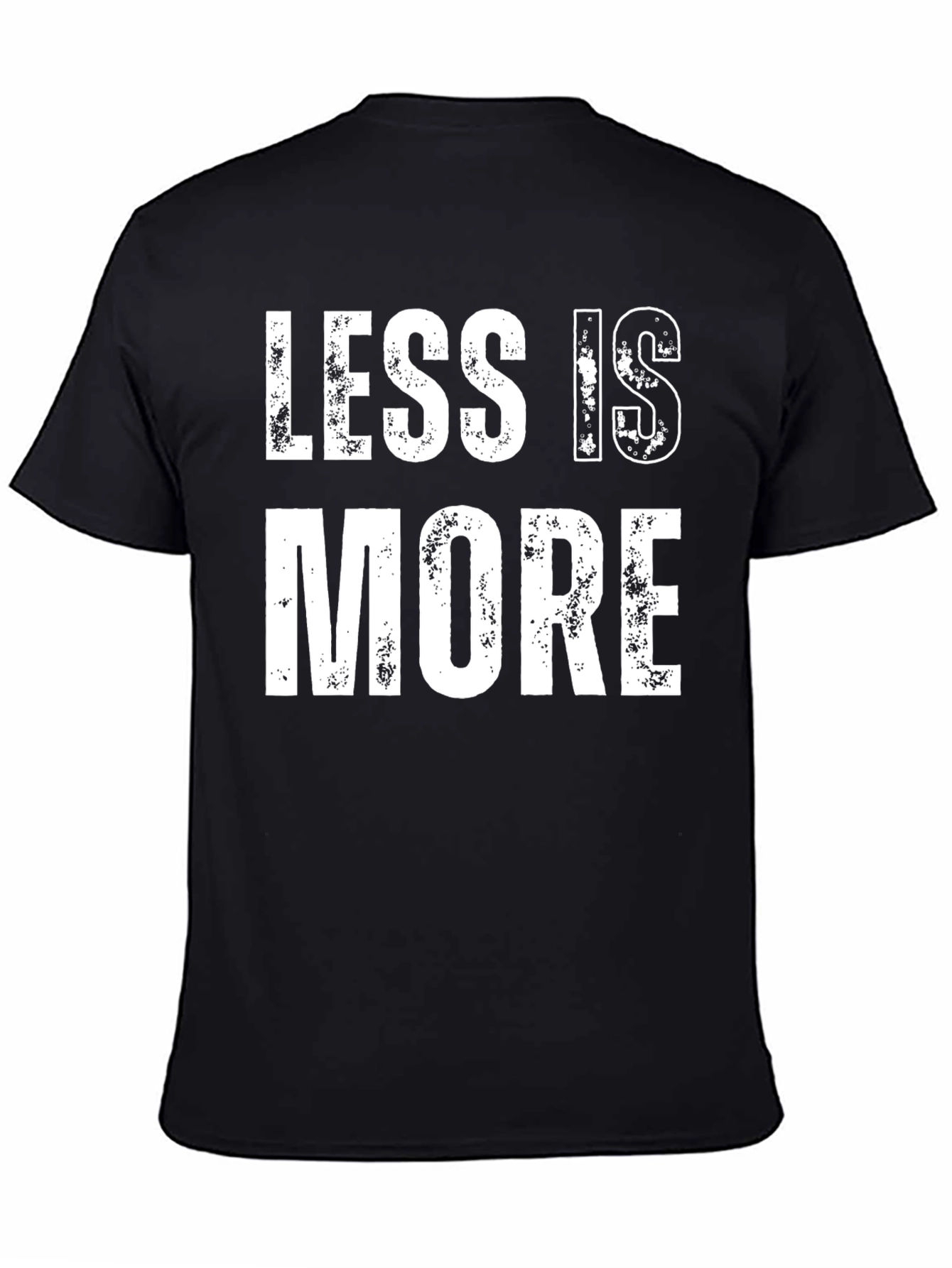 Less is More Graphic Print Black T-Shirt