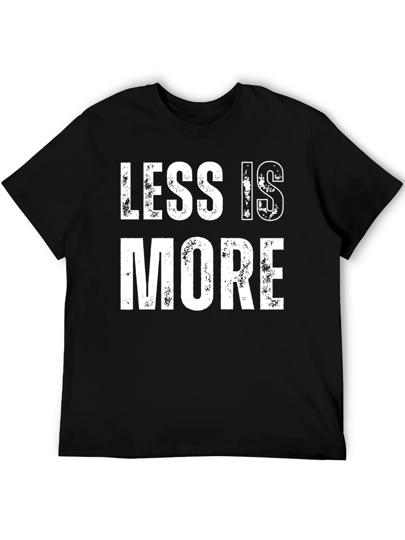 Less is More Graphic Print Black T-Shirt
