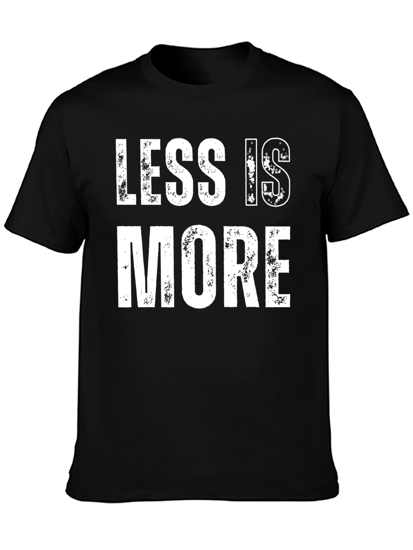 Less is More Graphic Print Black T-Shirt