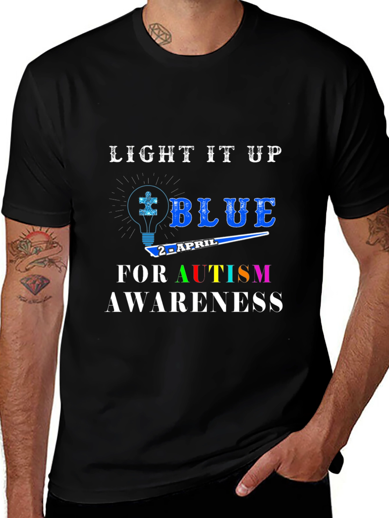 Autism Awareness T-Shirt - Light It Up Blue
