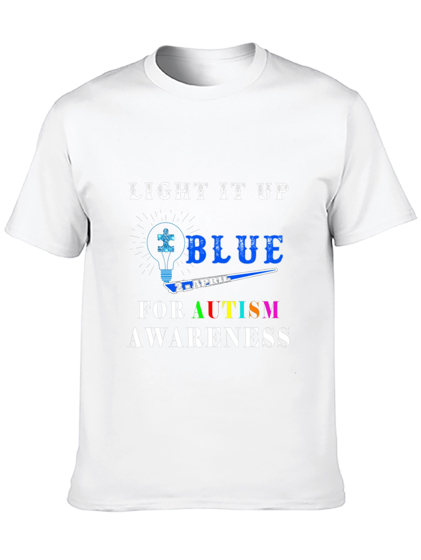 Autism Awareness T-Shirt - Light It Up Blue