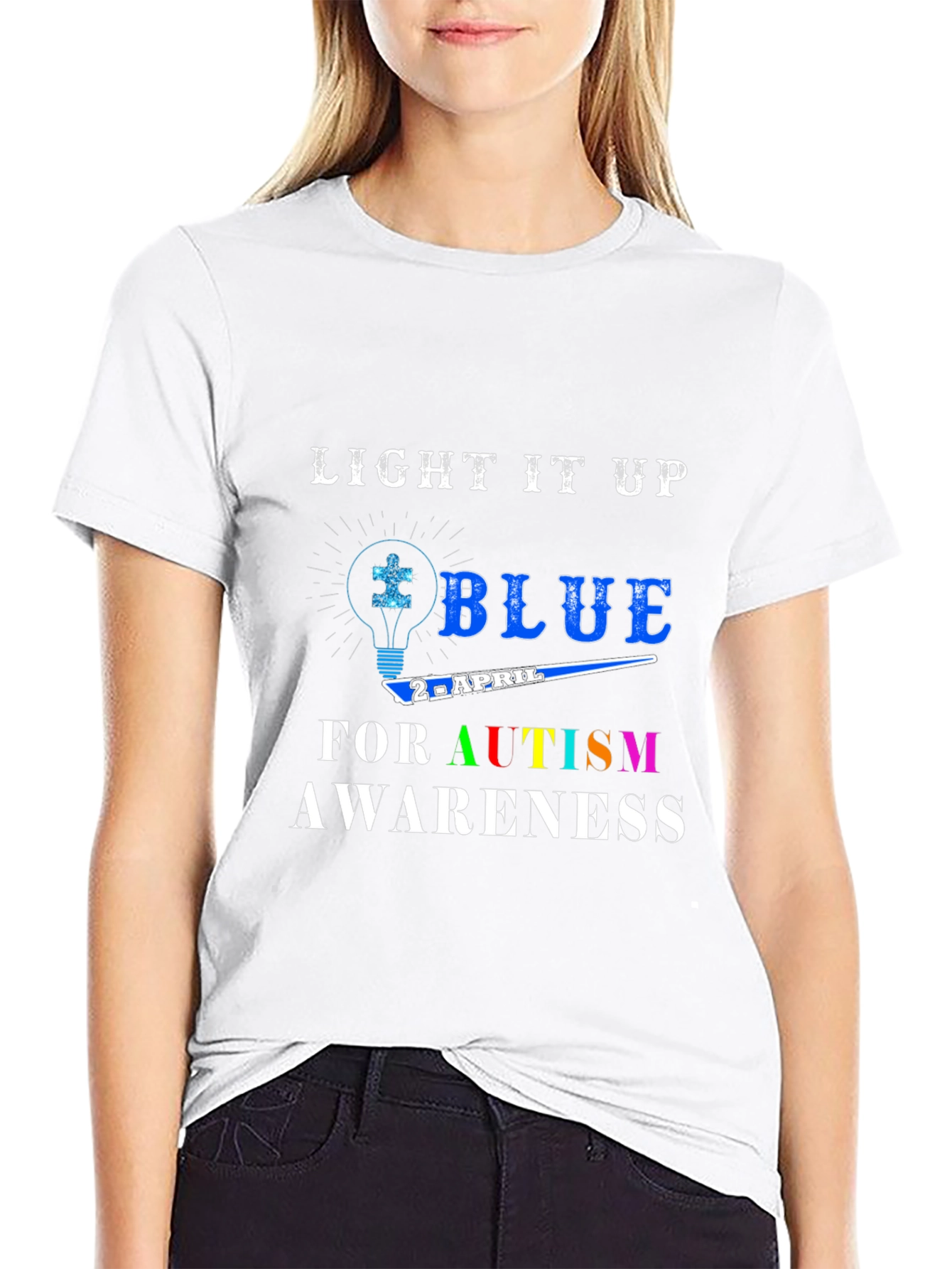 Autism Awareness T-Shirt - Light It Up Blue