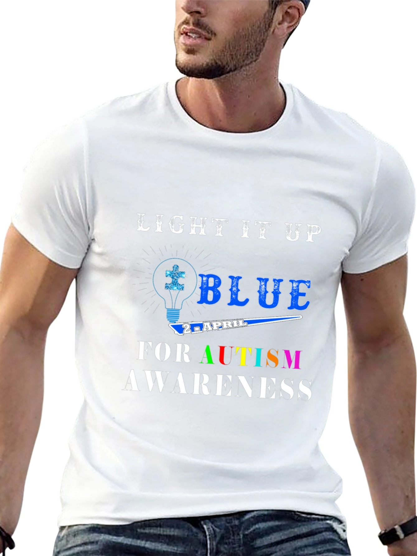 Autism Awareness T-Shirt - Light It Up Blue