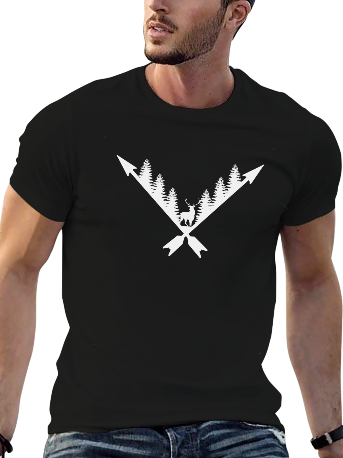 Nature Arrow Tee: Deer in the Forest