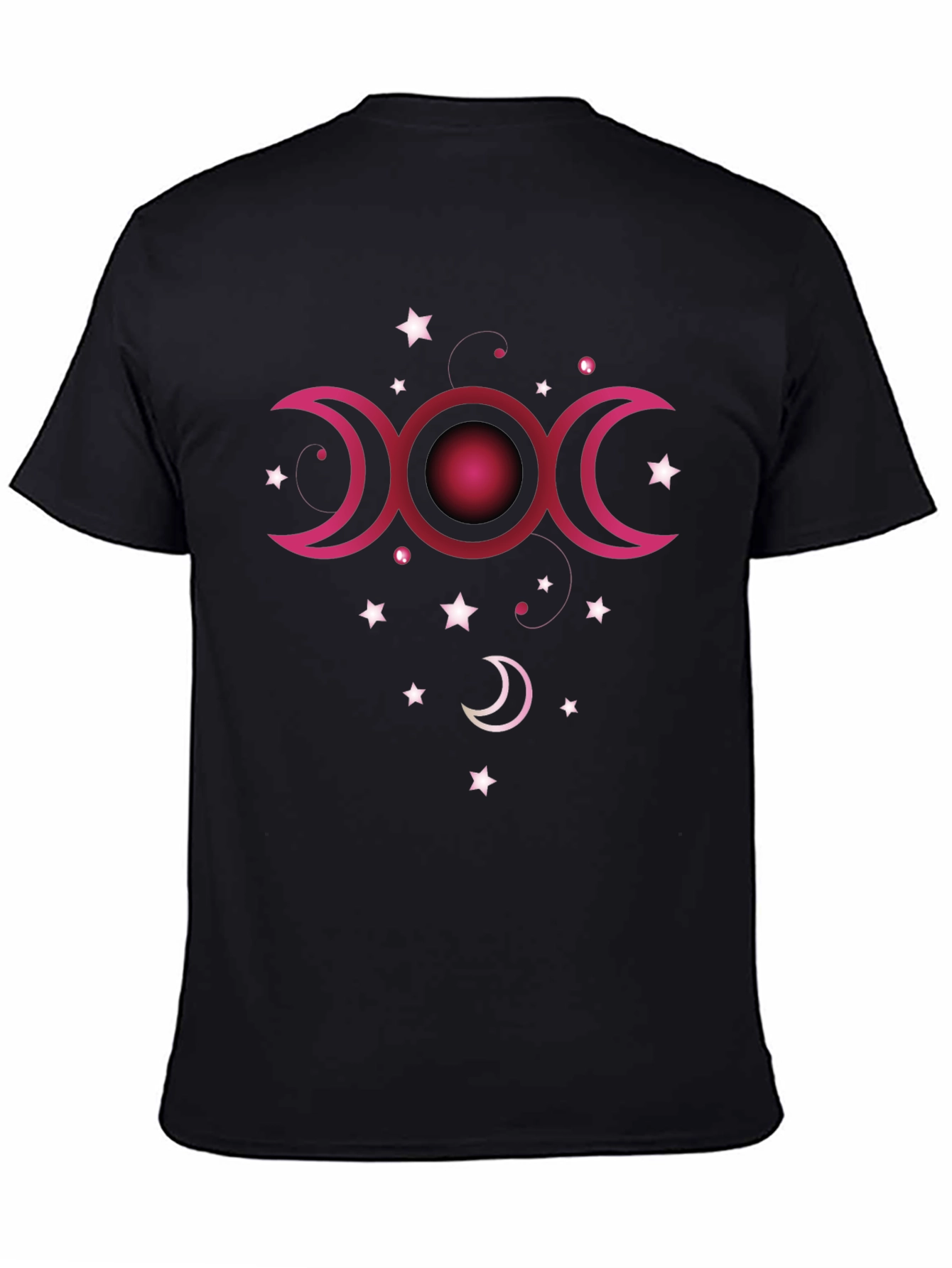 Triple Moon Goddess Black T-Shirt